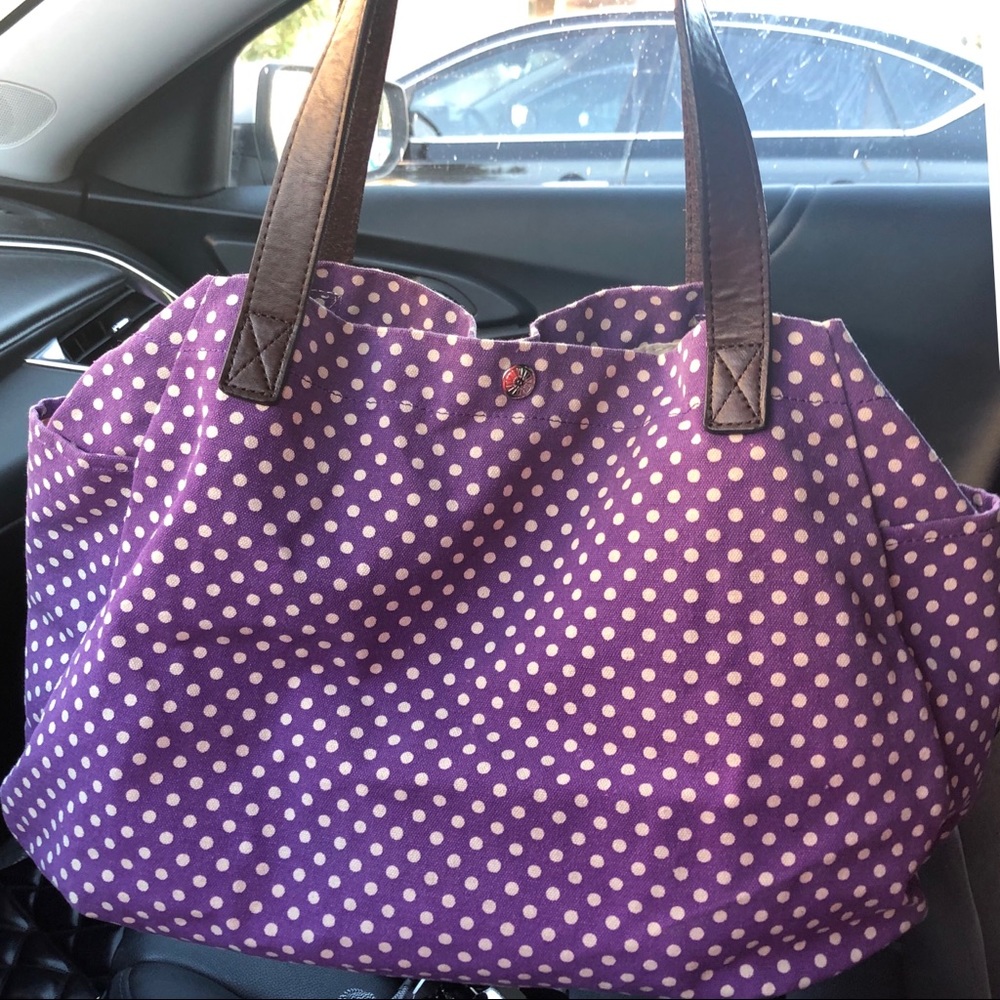 COPY - Super Cute Large Polka Dot Hand Bag